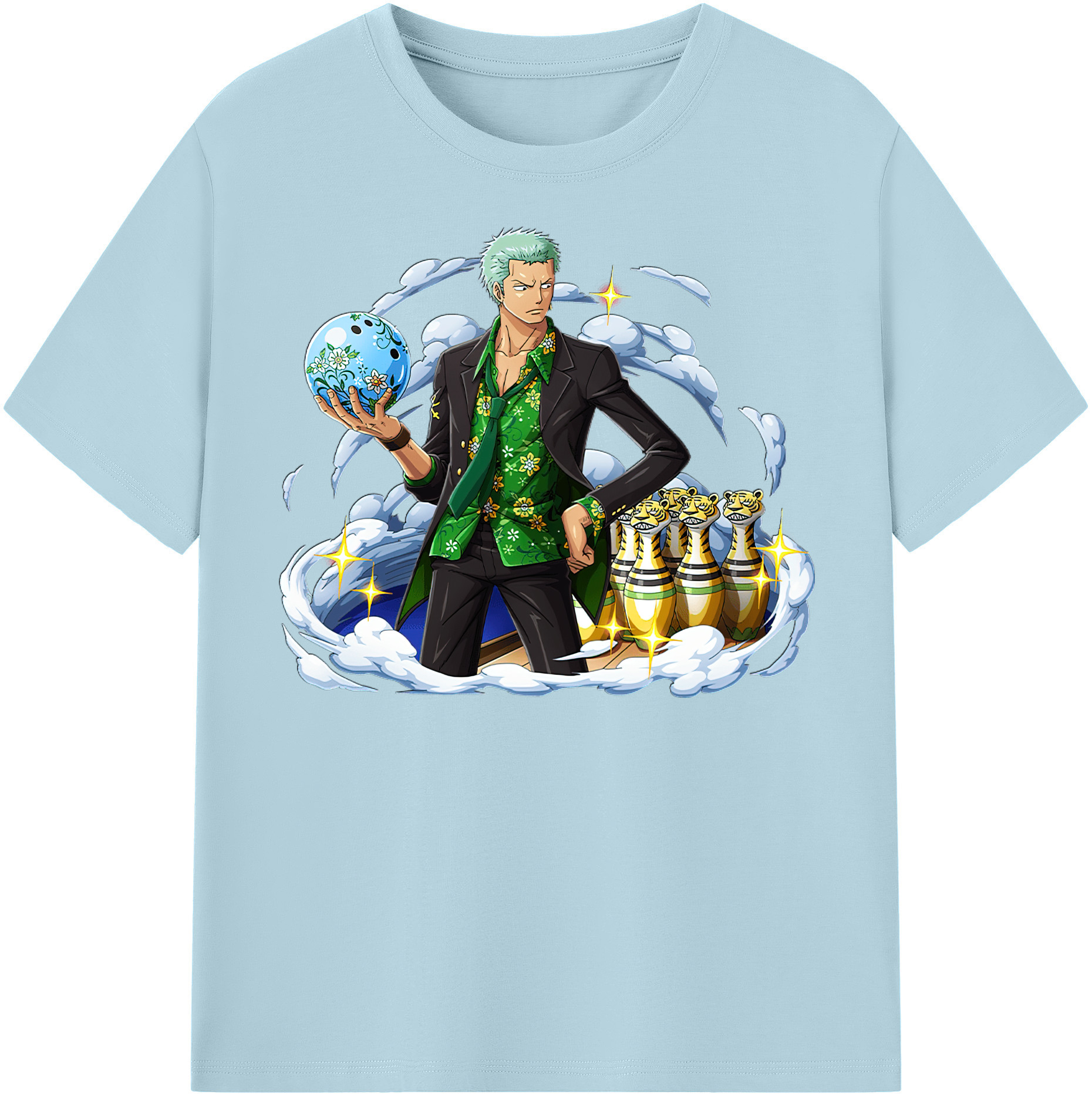 ワンピース ロロノア・ゾロ ONE PIECE Roronoa Zoro 綿100％半袖Tシャツ（フロントプリント）